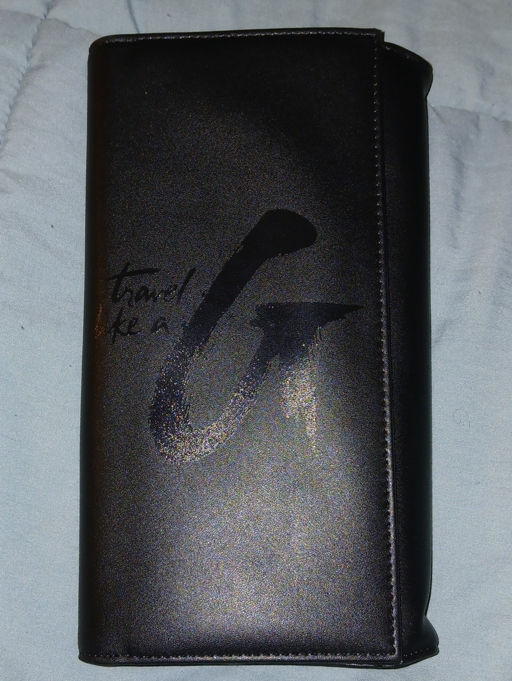 Matte Black Travel Wallet